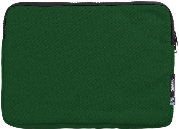 Laptop-Tasche 13" aus Fairtrade Bio-Baumwolle - bottle green
