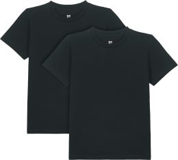 Kinder T-Shirt aus Bio-Baumwolle - 2er-Pack - black