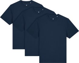 Heavy T-Shirt aus Bio-Baumwolle - 3er-Pack - french navy