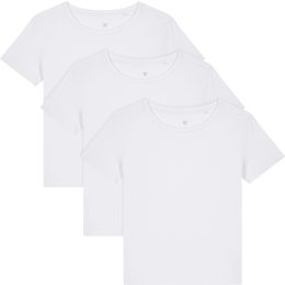 Basic T-Shirt aus Bio-Baumwolle - 3er-Pack - white